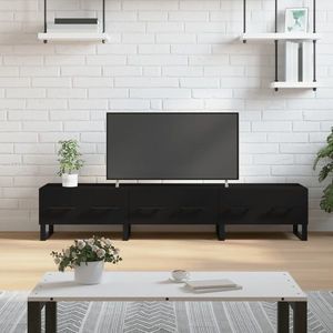 vidaXL Dulap TV, negru, 150x36x30 cm, lemn prelucrat imagine