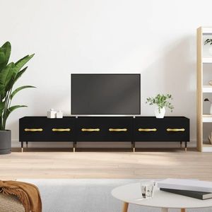 vidaXL Dulap TV, negru, 150x36x30 cm, lemn prelucrat imagine