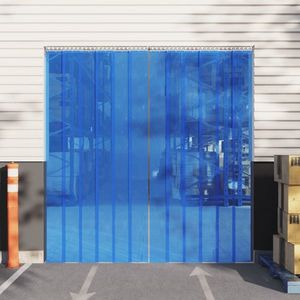 vidaXL Perdea pentru ușă, albastru, 200 mmx1, 6 mm 50 m, PVC imagine