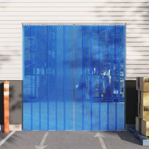 vidaXL Perdea pentru ușă, albastru, 300 mmx2, 6 mm 25 m, PVC imagine