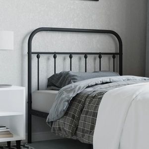 vidaXL Tăblie de pat metalică, negru, 100 cm imagine