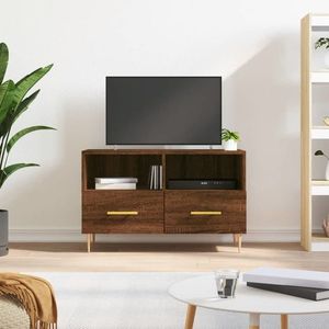 vidaXL Comodă TV, stejar maro, 80x36x50 cm, lemn prelucrat imagine