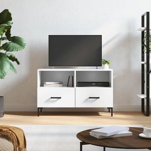 vidaXL Comodă TV, alb, 80x36x50 cm, lemn prelucrat imagine