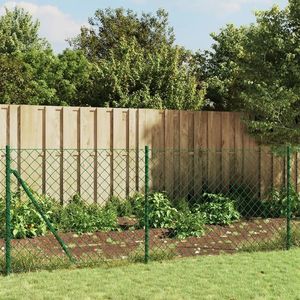 vidaXL Gard de plasă de sârmă, verde, 1x25 m imagine
