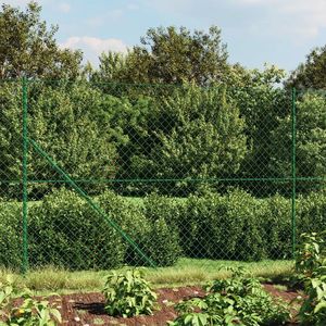 vidaXL Gard de plasă de sârmă, verde, 2x10 m imagine