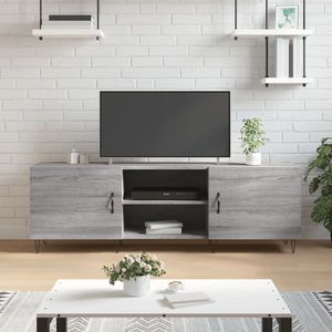 vidaXL Comodă TV, gri sonoma, 150x30x50 cm, lemn prelucrat imagine
