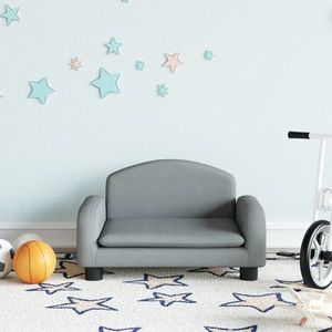 vidaXL Canapea pentru copii, gri, 50x40x30 cm, material textil imagine