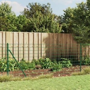vidaXL Gard plasă de sârmă verde 0, 8x10 m, oțel galvanizat imagine