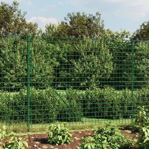vidaXL Gard plasă de sârmă, verde, 1, 6x10 m, oțel galvanizat imagine