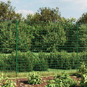 vidaXL Gard plasă de sârmă, verde, 1, 8x10 m, oțel galvanizat imagine