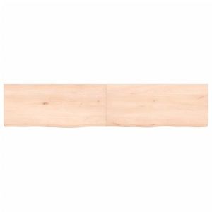 vidaXL Poliță de perete, 140x30x(2-4)cm, lemn masiv de stejar netratat imagine