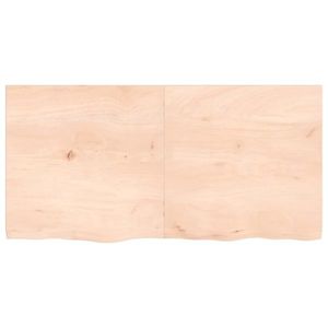 vidaXL Poliță de perete, 120x60x(2-4)cm, lemn masiv de stejar netratat imagine