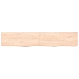 vidaXL Poliță de perete, 160x30x(2-4)cm, lemn masiv de stejar netratat imagine