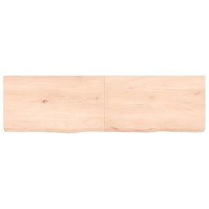 vidaXL Poliță de perete, 140x40x(2-6)cm, lemn masiv de stejar netratat imagine