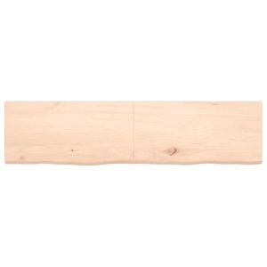 vidaXL Poliță de perete, 160x40x(2-4)cm, lemn masiv de stejar netratat imagine