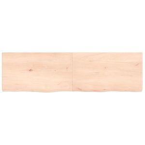 vidaXL Poliță de perete, 140x40x(2-4)cm, lemn masiv de stejar netratat imagine