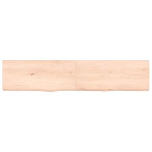 vidaXL Poliță de perete, 140x30x(2-6)cm, lemn masiv de stejar netratat imagine