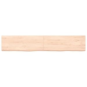 vidaXL Poliță de perete, 160x30x(2-6)cm, lemn masiv de stejar netratat imagine