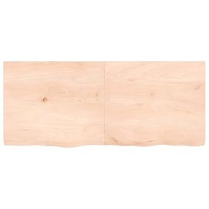 vidaXL Poliță de perete, 140x60x(2-6)cm, lemn masiv de stejar netratat imagine