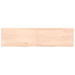 vidaXL Poliță de perete, 120x30x(2-4)cm, lemn masiv de stejar netratat imagine