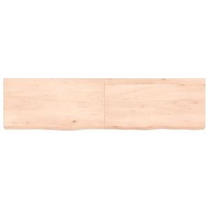 vidaXL Poliță de perete, 120x30x(2-6)cm, lemn masiv de stejar netratat imagine
