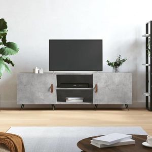 vidaXL Comodă TV, gri beton, 150x30x50 cm, lemn compozit imagine