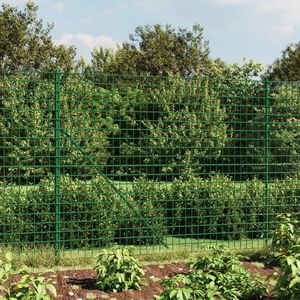 vidaXL Gard plasă de sârmă, verde, 2x25 m, oțel galvanizat imagine