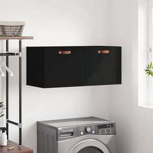 vidaXL Dulap de perete, negru, 80x36, 5x35 cm, lemn compozit imagine