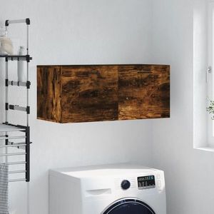 vidaXL Dulap de perete, stejar fumuriu, 80x36, 5x35 cm, lemn compozit imagine