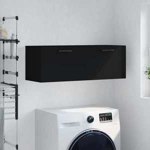 vidaXL Dulap de perete, negru, 100x36, 5x35 cm, lemn compozit imagine