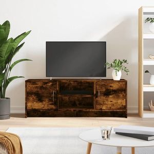 vidaXL Comodă TV, stejar afumat, 102x30x37, 5 cm, lemn prelucrat imagine