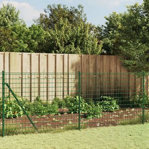 vidaXL Gard plasă de sârmă cu bordură, verde, 1x10 m imagine