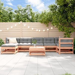 vidaXL Set mobilier de grădină cu perne, 8 piese, lemn masiv douglas imagine