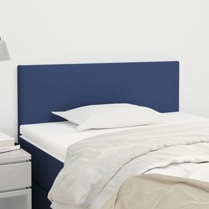 vidaXL Tăblie de pat, albastru, 80x5x78/88 cm, textil imagine