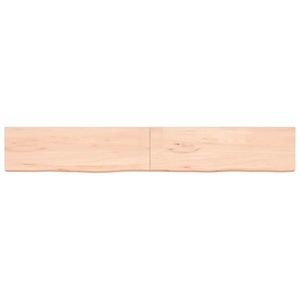 vidaXL Poliță de perete, 200x30x(2-4)cm, lemn masiv de stejar netratat imagine