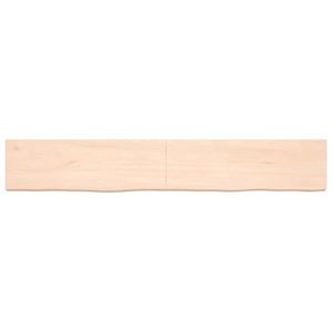 vidaXL Poliță de perete, 180x30x(2-6)cm, lemn masiv de stejar netratat imagine