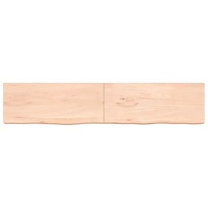 vidaXL Poliță de perete, 200x40x(2-6)cm, lemn masiv de stejar netratat imagine