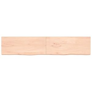 vidaXL Poliță de perete, 200x40x(2-4)cm, lemn masiv de stejar netratat imagine