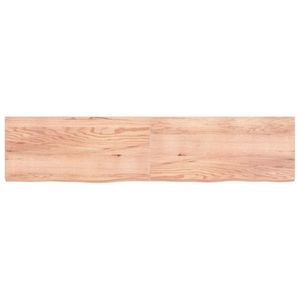 vidaXL Raft de perete maro deschis 220x50x(2-6) cm lemn stejar tratat imagine