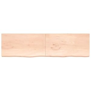 vidaXL Poliță de perete, 220x60x(2-6)cm, lemn masiv de stejar netratat imagine