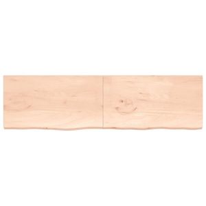 vidaXL Poliță de perete, 220x60x(2-4)cm, lemn masiv de stejar netratat imagine