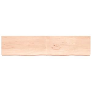 vidaXL Poliță de perete, 220x50x(2-6)cm, lemn masiv de stejar netratat imagine