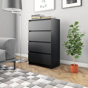 vidaXL dulap, negru, 60x35x98, 5 cm, lemn compozit imagine