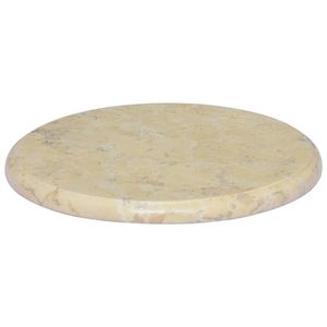 vidaXL Blat de masă, crem, Ø40x2, 5 cm, marmură imagine
