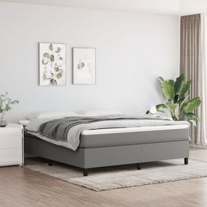 vidaXL Cadru de pat, gri închis, 180 x 200 cm, material textil imagine
