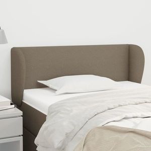 vidaXL Tăblie de pat cu aripioare gri taupe 83x23x78/88 cm textil imagine