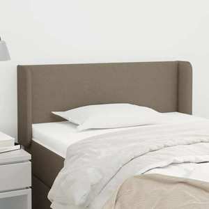 vidaXL Tăblie de pat cu aripioare gri taupe 83x16x78/88 cm textil imagine