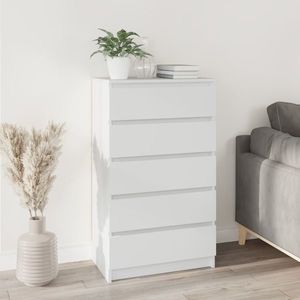 vidaXL Dulap cu sertar, alb, 60x36x103 cm, lemn prelucrat imagine