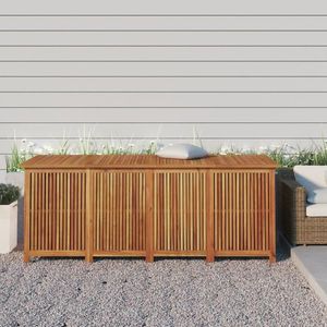 vidaXL Ladă depozitare grădină, 200x80x75 cm, lemn masiv de acacia imagine