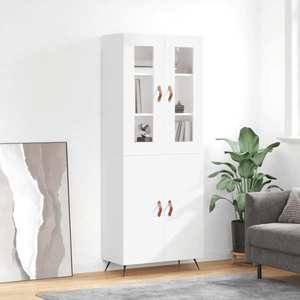 vidaXL Dulap înalt, alb, 69, 5x34x180 cm, lemn compozit imagine